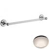Polished Nickel Samuel Heath Antique Glass Towel Rail N4355