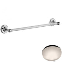 Polished Nickel Samuel Heath Antique Glass Towel Rail N4355