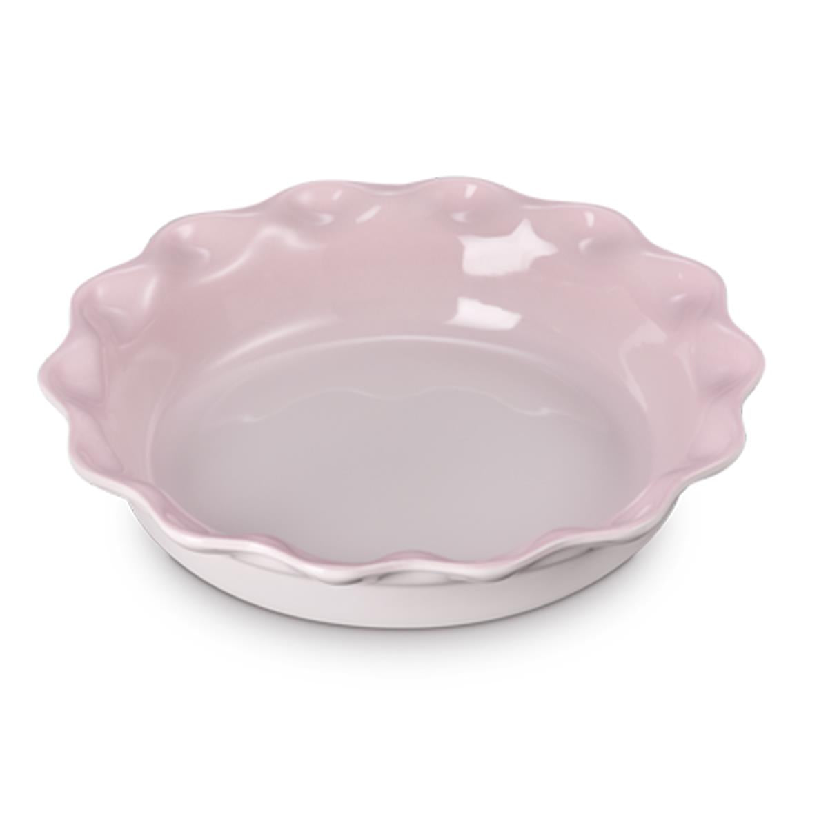 Le Creuset Stoneware Heritage 23cm Round Pie Dish Shell Pink