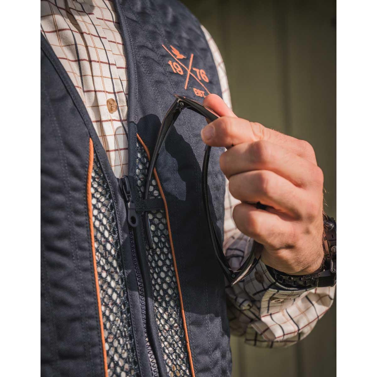 Dark Sapphire Seeland Mens Skeet Waistcoat Limited Edition Detail