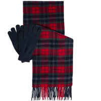 Barbour Mens Tartan Scarf and Glove Gift Set