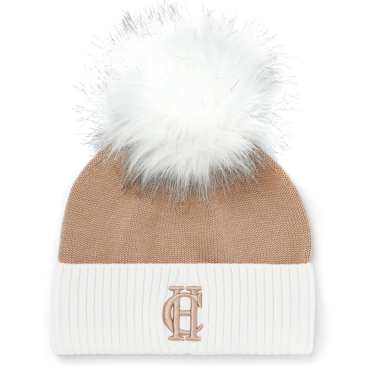 Camel Holland Cooper Cheslea Merino Bobble Hat