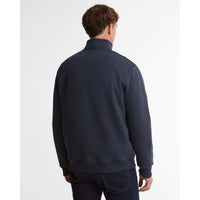 Navy Barbour Mens Fosse Half Zip Sweatshirt BACK
