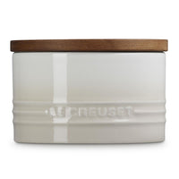 Meringue Le Creuset Stoneware Signature Storage Jar 470ml Side