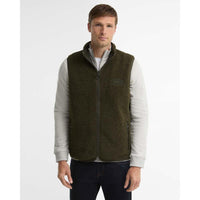 SAGE Barbour Mens Reversible Fleece Gilet FRONT