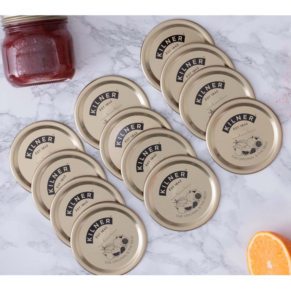 Kilner Set Of 12 Wide Mouth Preserve Jar Lid Seals