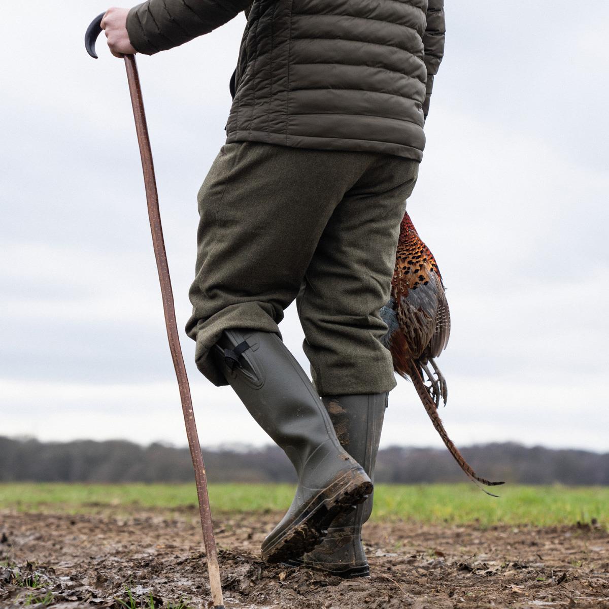 Pine Green Seeland Mens Hillside Classic Wellington Boots Lifestyle Detail