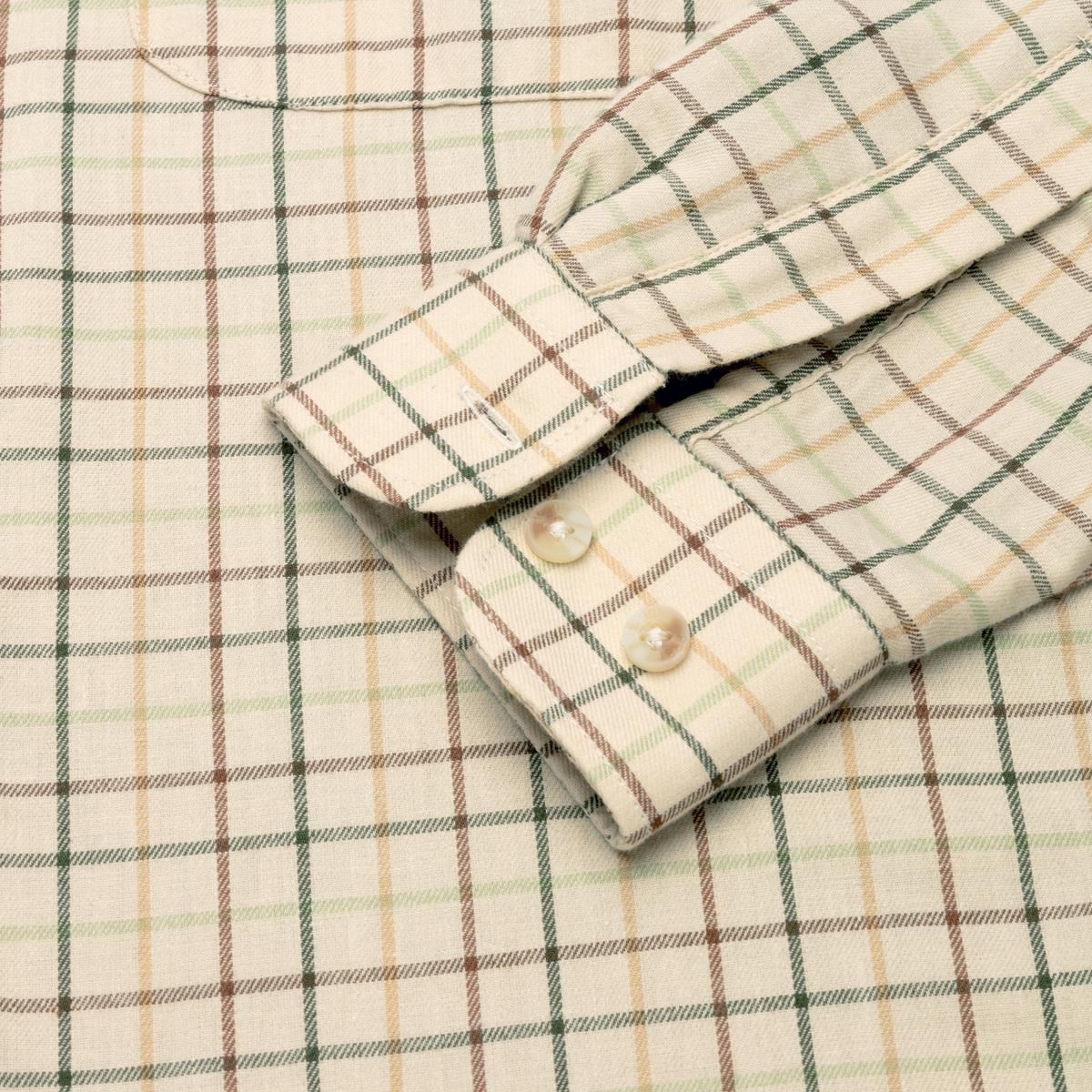 Hoggs Of Fife Mens Fleece Lined Shirt cuff