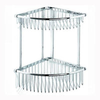 Chrome Plated Samuel Heath Double Corner Shower Basket N24
