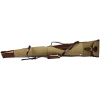 Teales Huntsman Brandy Leather & Khaki Canvas 30 Inch Buckle Gun Slip