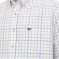 Blue/Green/Gold Hoggs Of Fife Mens Fenwick Tattersall Shirt logo