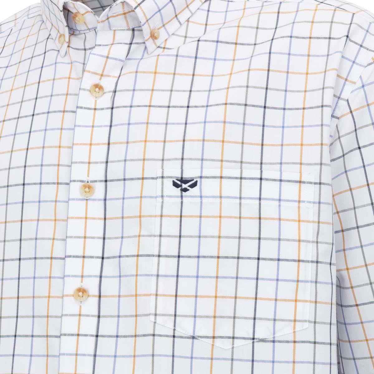 Blue/Green/Gold Hoggs Of Fife Mens Fenwick Tattersall Shirt logo