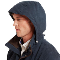 True Navy hood Schoffel Mens Oundle Country Coat