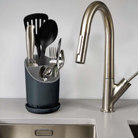 Dark Grey/Grey Joseph Joseph Dock Cutlery Drainer sink