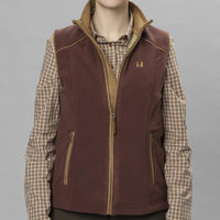 Burgundy Harkila Womens Sandhem 200 Waistcoat ls