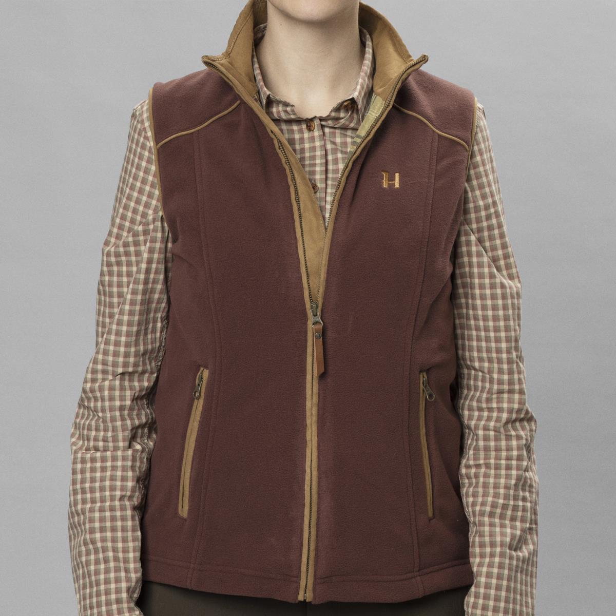 Burgundy Harkila Womens Sandhem 200 Waistcoat ls
