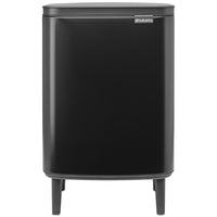Matt Black Brabantia Bo Waste Bin Hi 12 Litre