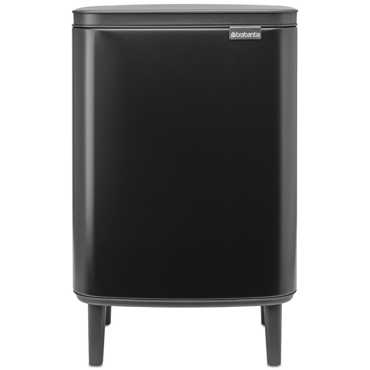 Matt Black Brabantia Bo Waste Bin Hi 12 Litre