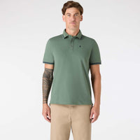 Pangea Green Musto Mens Original Tipped Pique Polo front