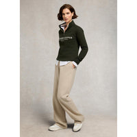 Racing Green Holland Cooper Womens Sporting Goods Zip Henley On Model Full Length