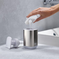 Joseph Joseph 2-piece Stainless Steel Bathroom Sink Set Soap Dispenser Refil
