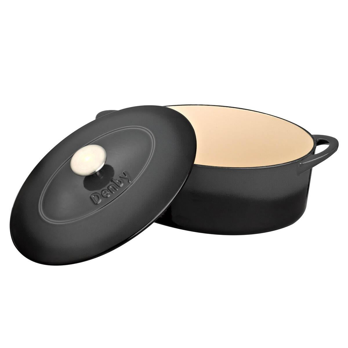 Denby Halo 28cm Cast Iron Oval Casserole Dish