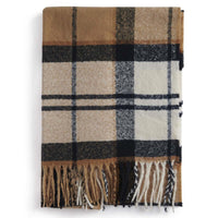 Hessian Navy Tartan Barbour Womens Deanna Tartan Scarf