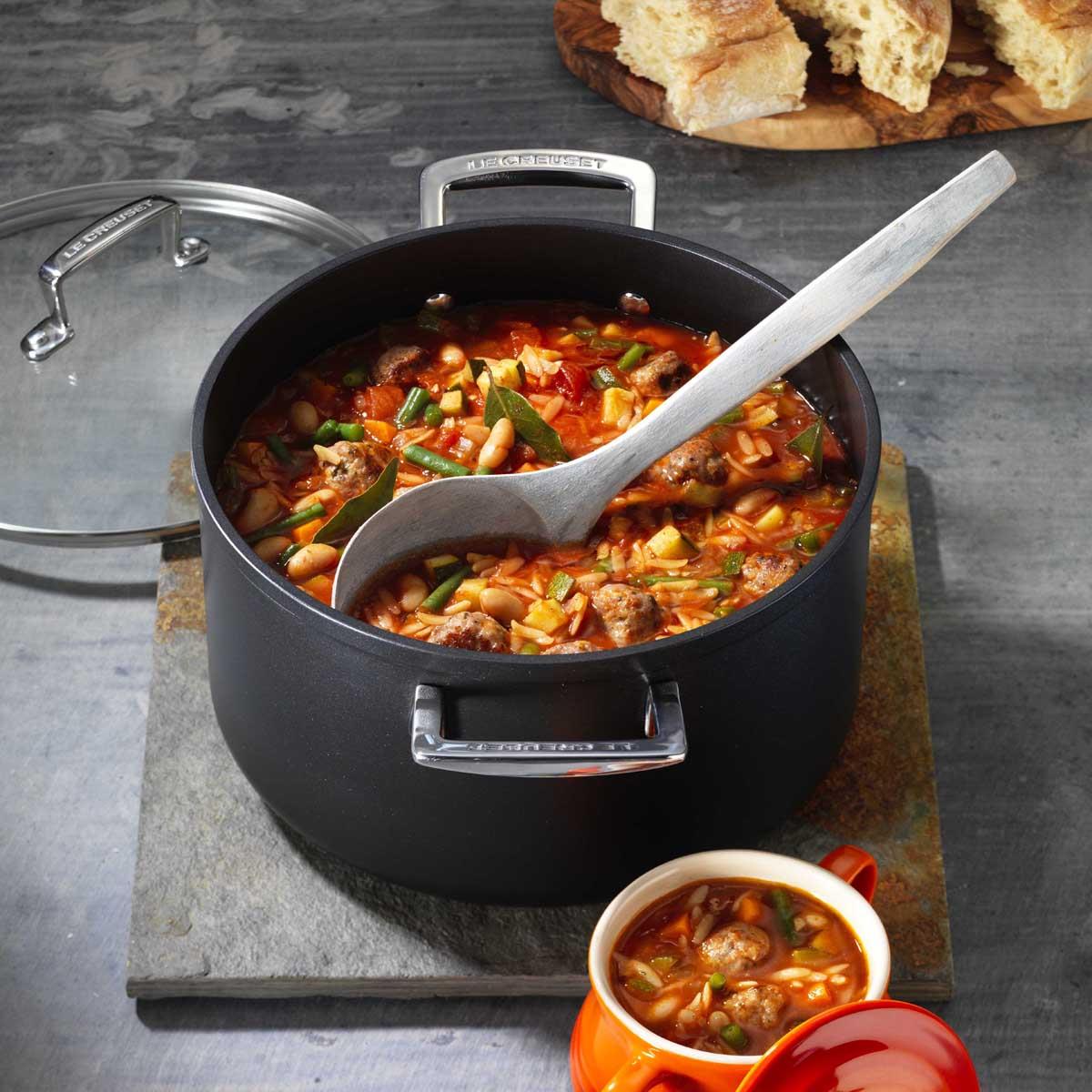 Le Creuset Toughened Non-Stick Deep Casserole With Glass Lid