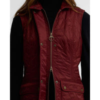 Cranberry Red Barbour Wray Gilet ZIP