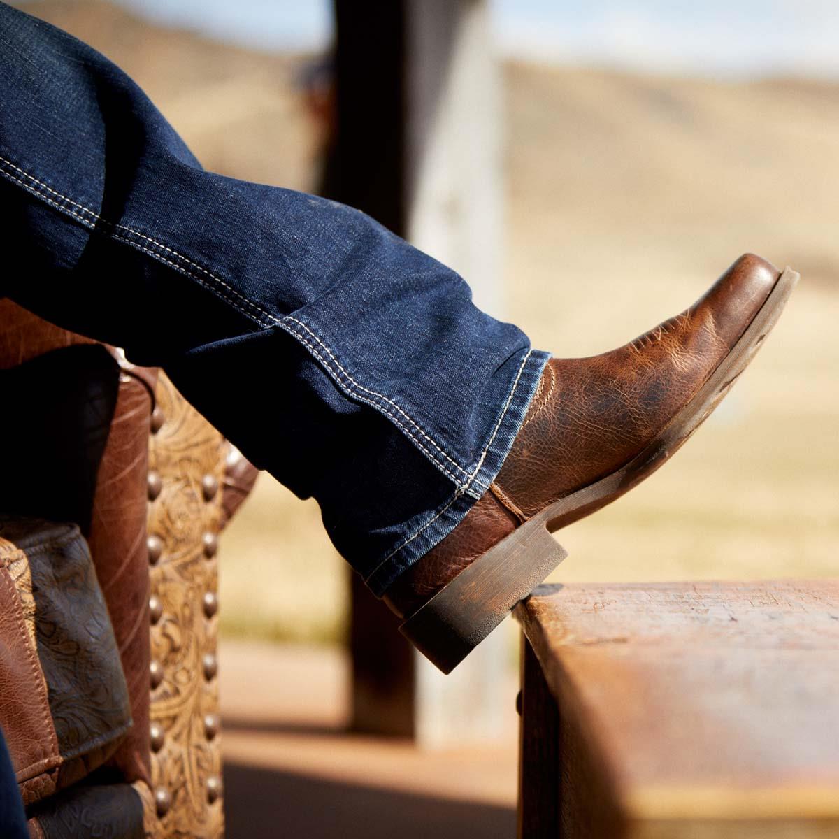 Wicker Ariat Mens Rambler Western Boot Detail