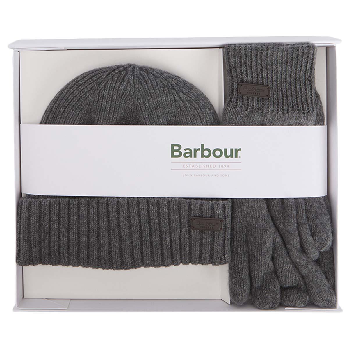 Barbour Mens Carlton Beanie & Gloves Gift Set