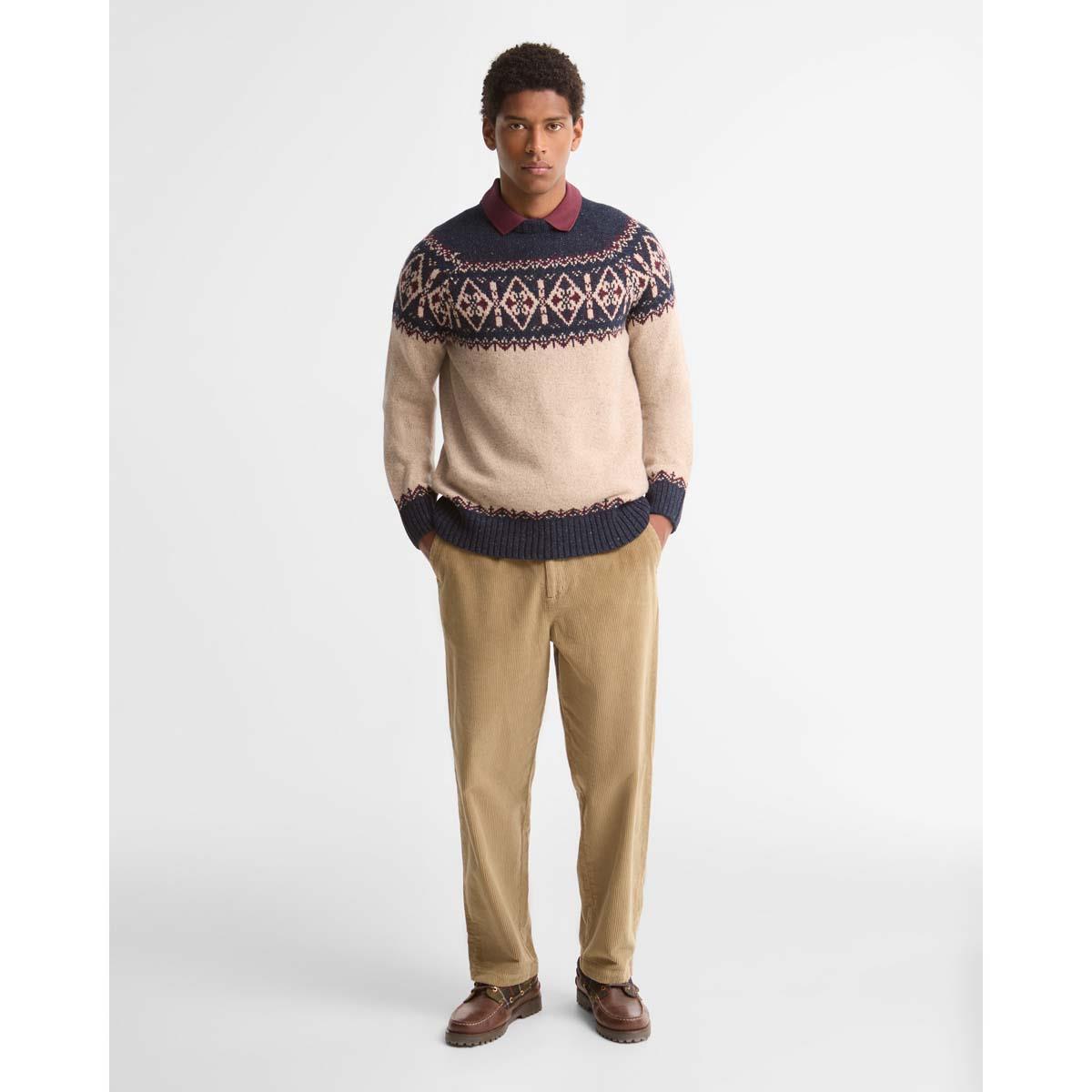 Barbour Mens Tisbury Fairisle Crew Neck Jumper