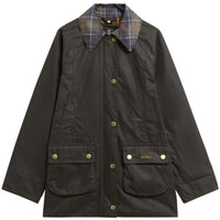 OLIVE Barbour Womens Icons Tartan Collar Modern Beadnell