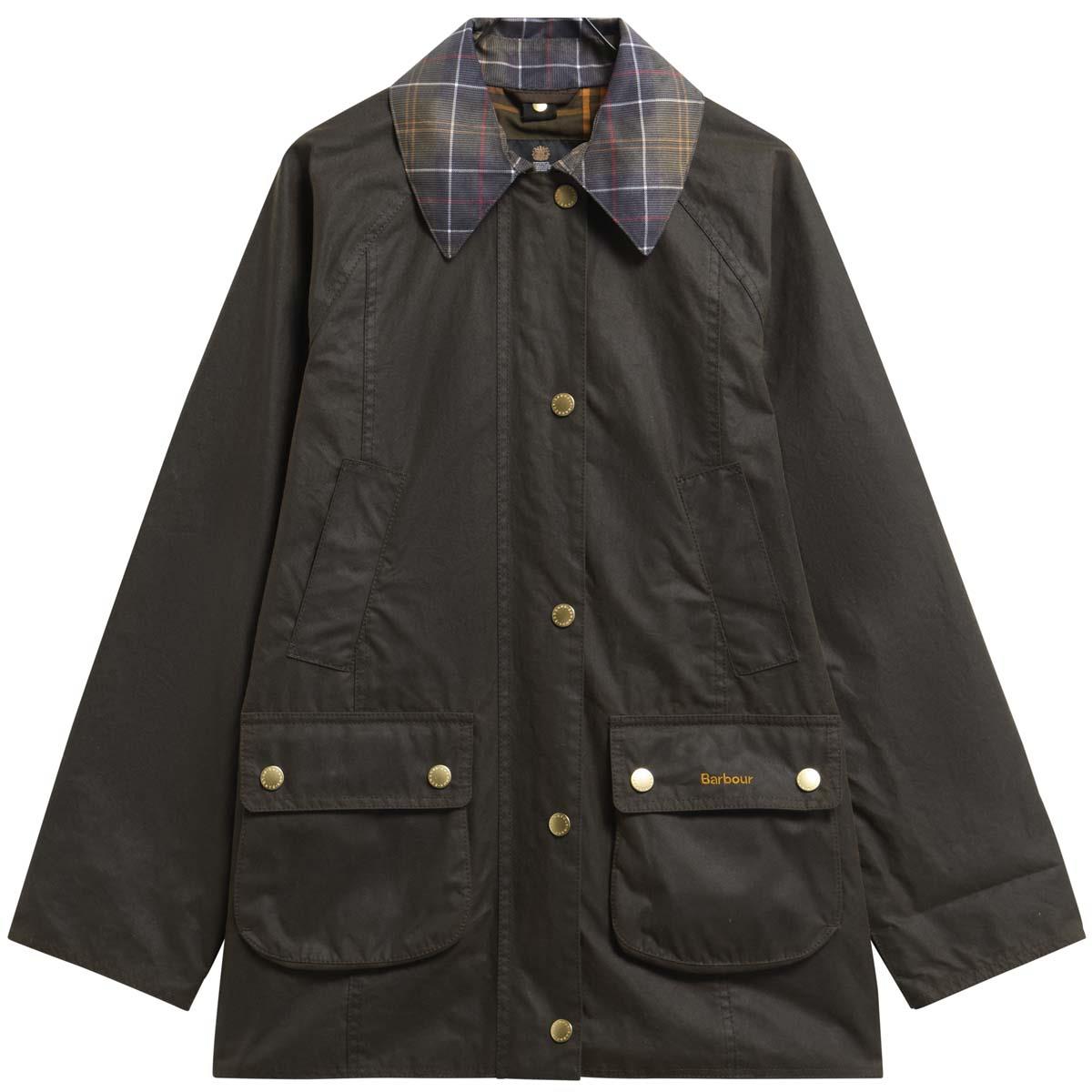 OLIVE Barbour Womens Icons Tartan Collar Modern Beadnell
