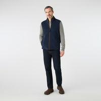 Navy Musto Mens Outdoor Country Fenland 200 Fleece Gilet On Model