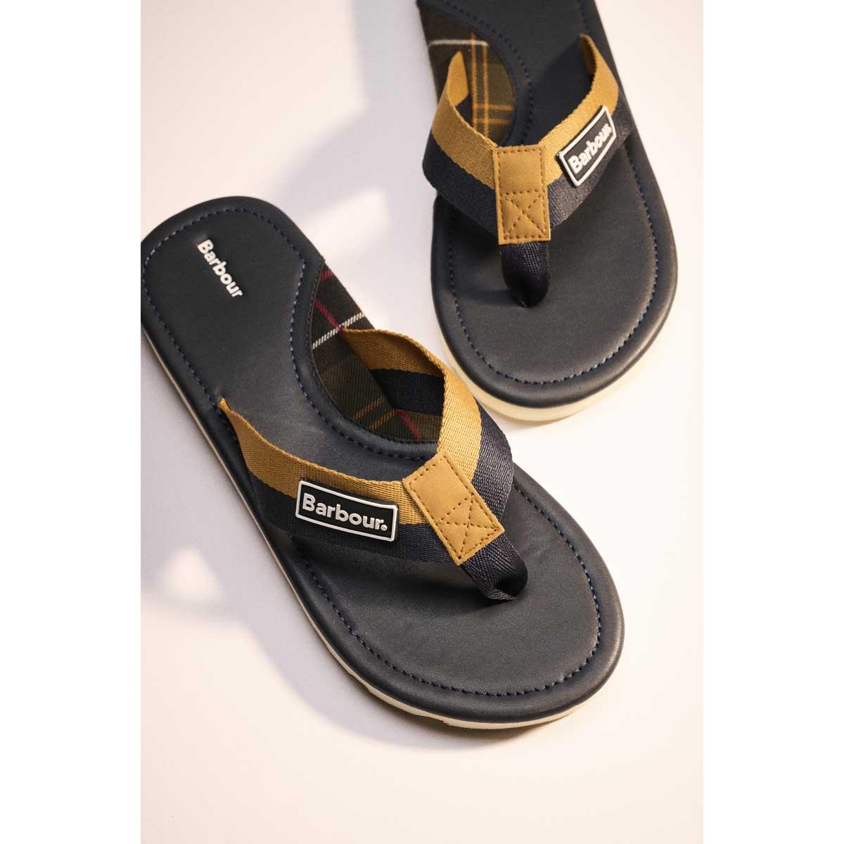 Barbour Harker Sandal navy ochre above
