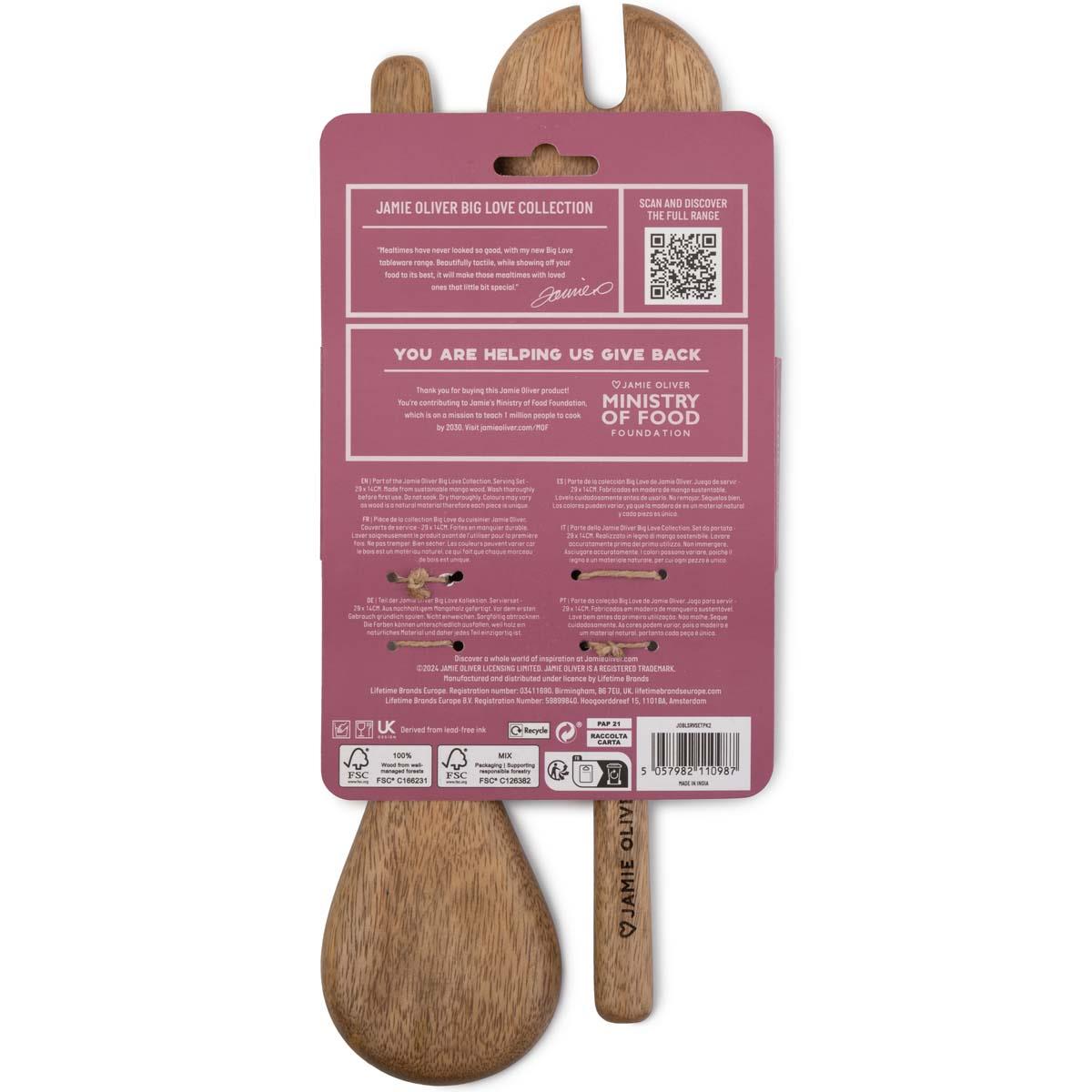 Jamie Oliver Big Love Serving Set Packaged Back