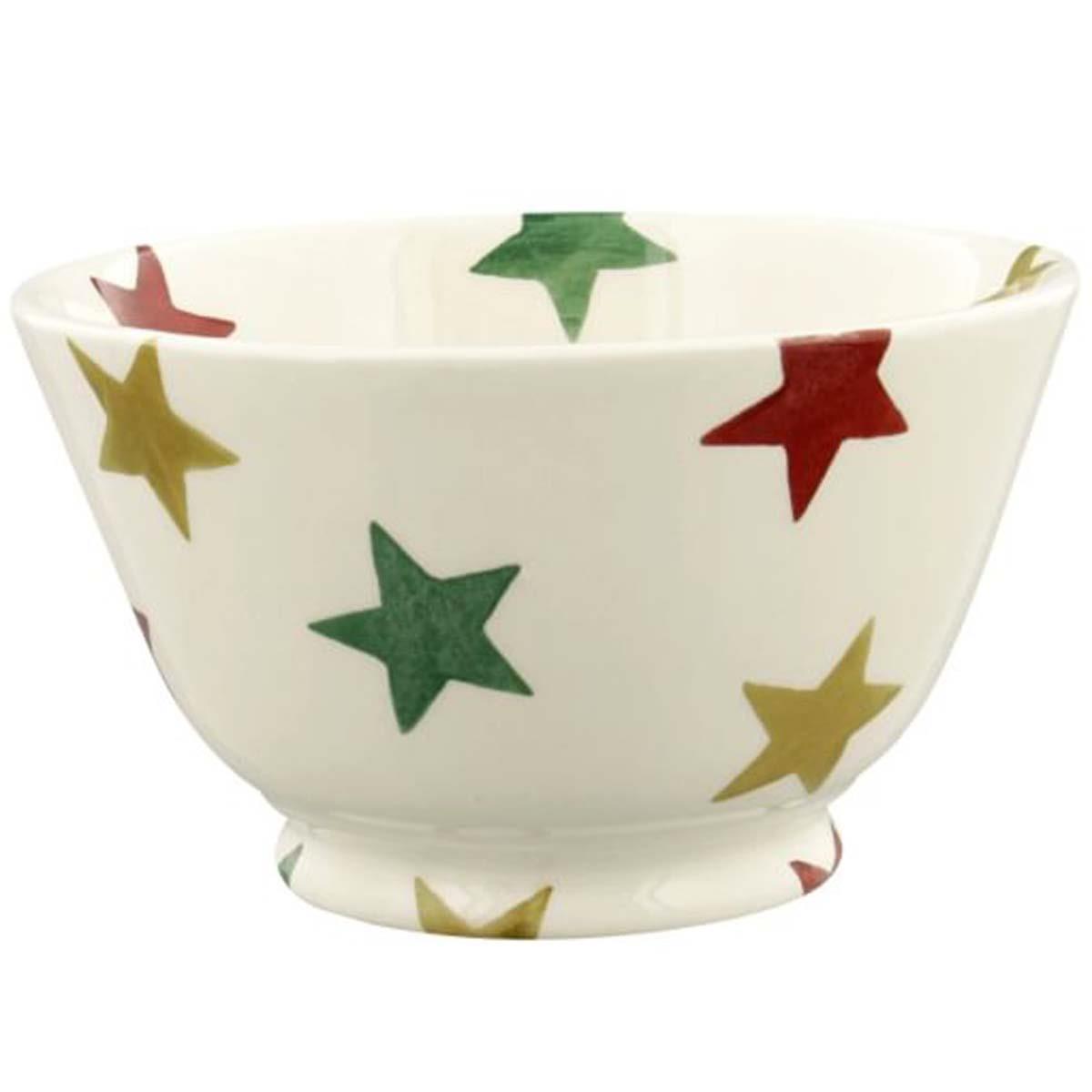 Emma Bridgewater Christmas Red Green and Gold Stars Small Old Bowl