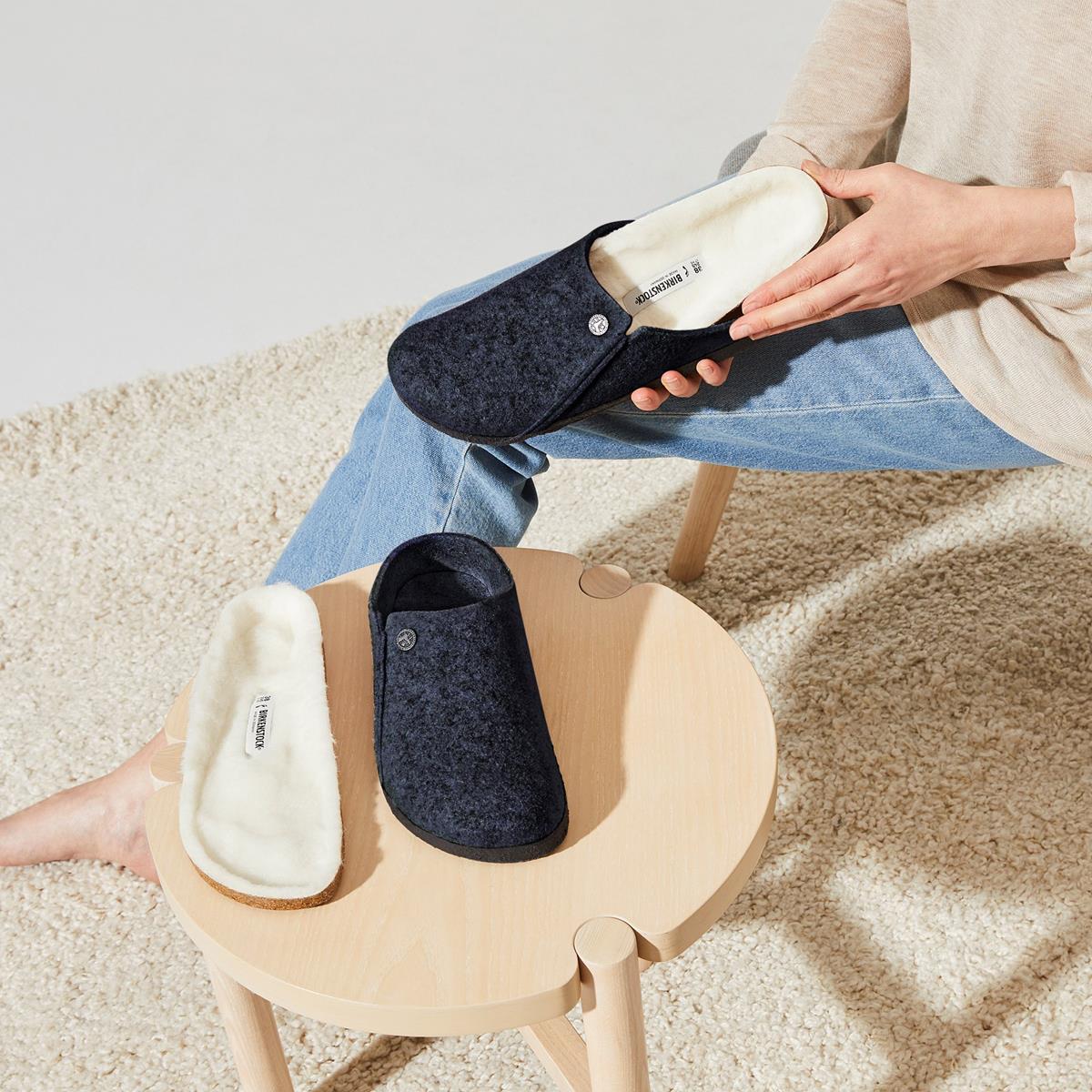 Birkenstock Zermatt Shearling Wool Felt Slippers