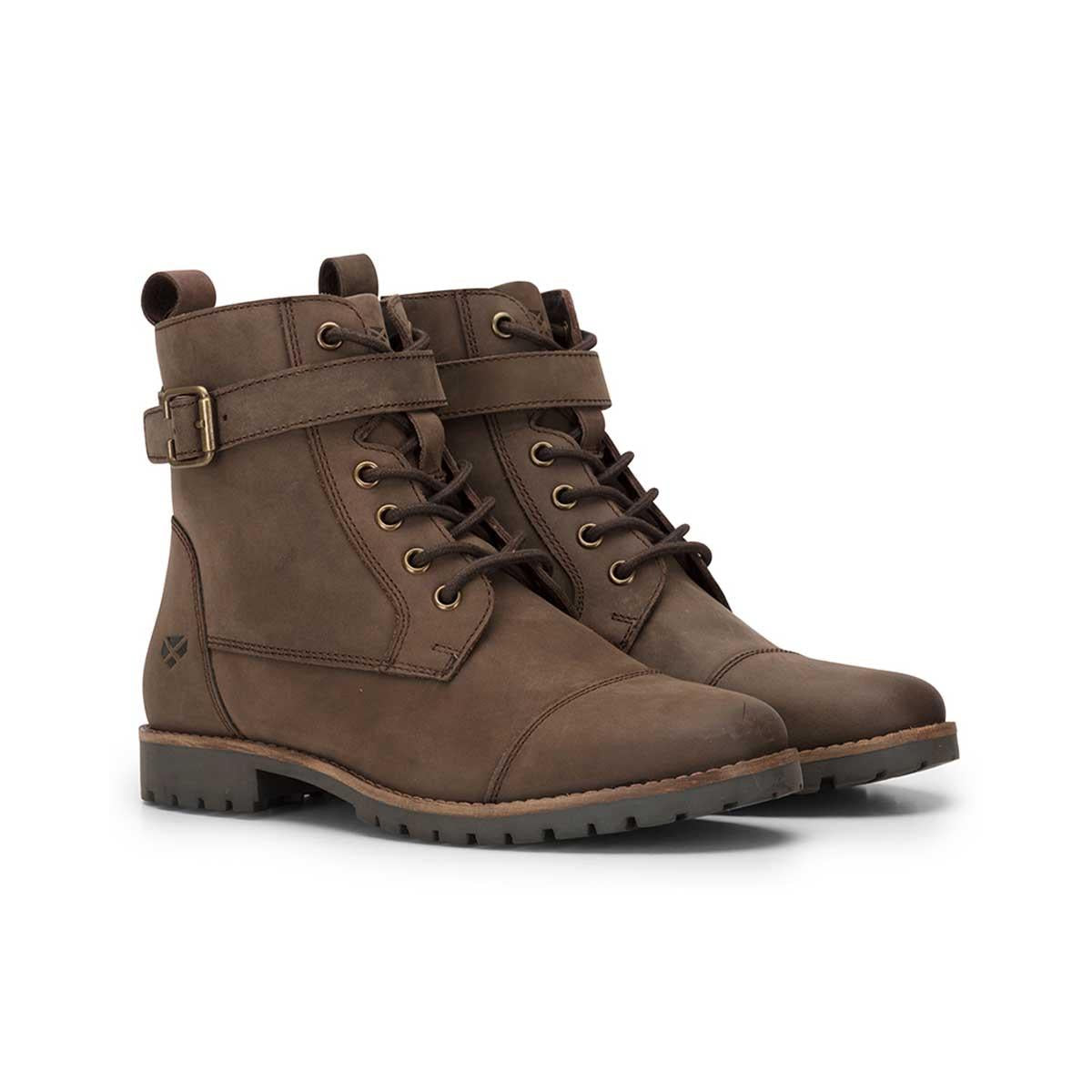 Brown Hoggs Of Fife Womens Bridle Buckle Boots