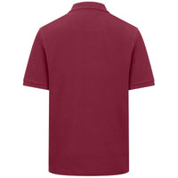 Burgundy Hoggs Of Fife Mens Newton Pique Polo Shirt Back