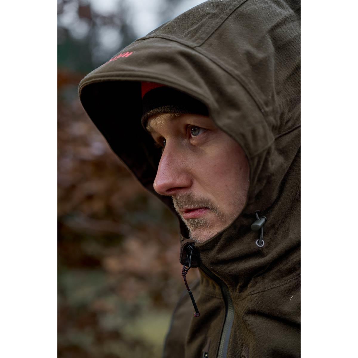 Hunting Green Harkila Mens Aspire HWS Waterproof Jacket Detail
