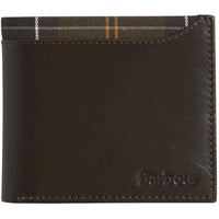 Barbour Mens Brodick Leather/Tartan Billfold Wallet