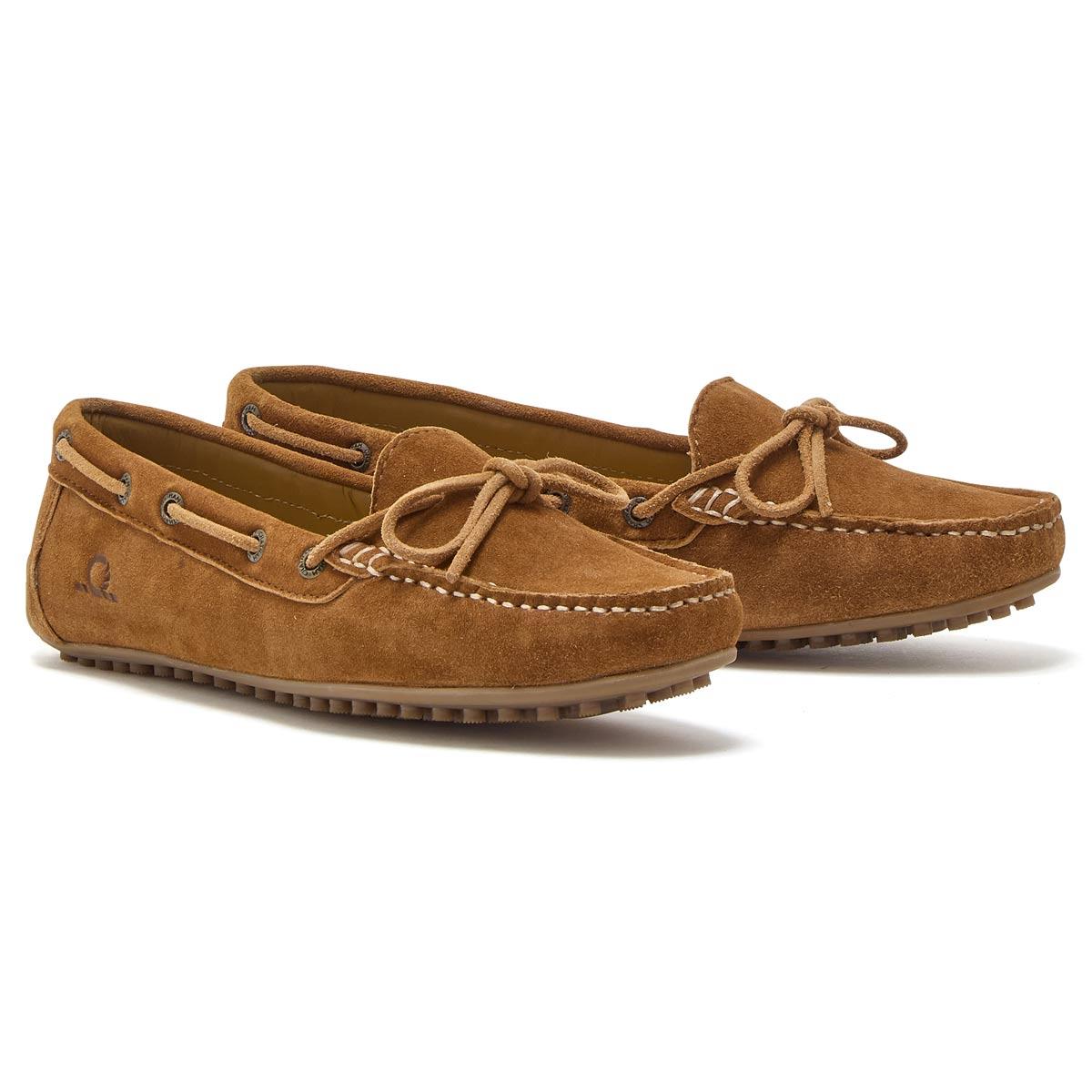 Tan Chatham Womens Lustleigh Driving Moccasins
