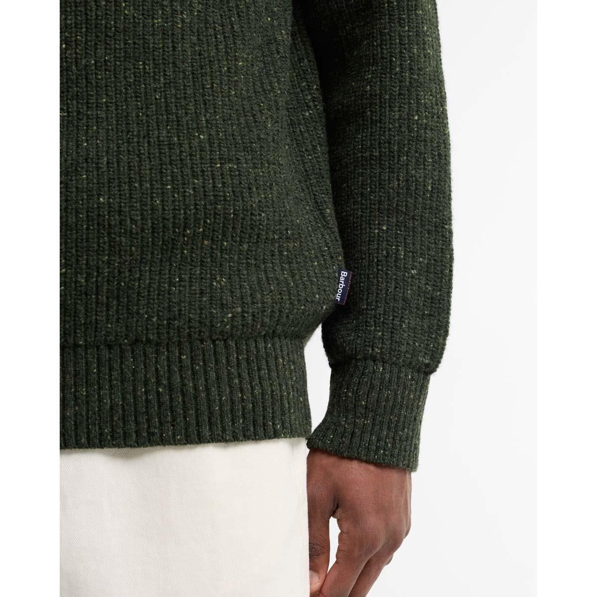 Barbour Mens Essential Fleck Half Zip Jumper