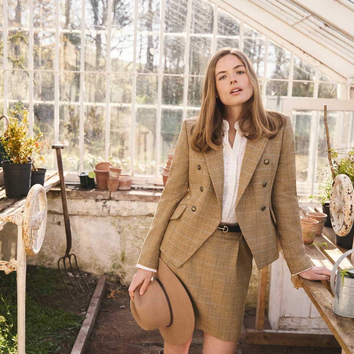 Soft Blue Barbour Womens Wisteria Tailored Blazer Lifestyle 2