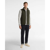 SAGE Barbour Mens Reversible Fleece Gilet ON MODEL