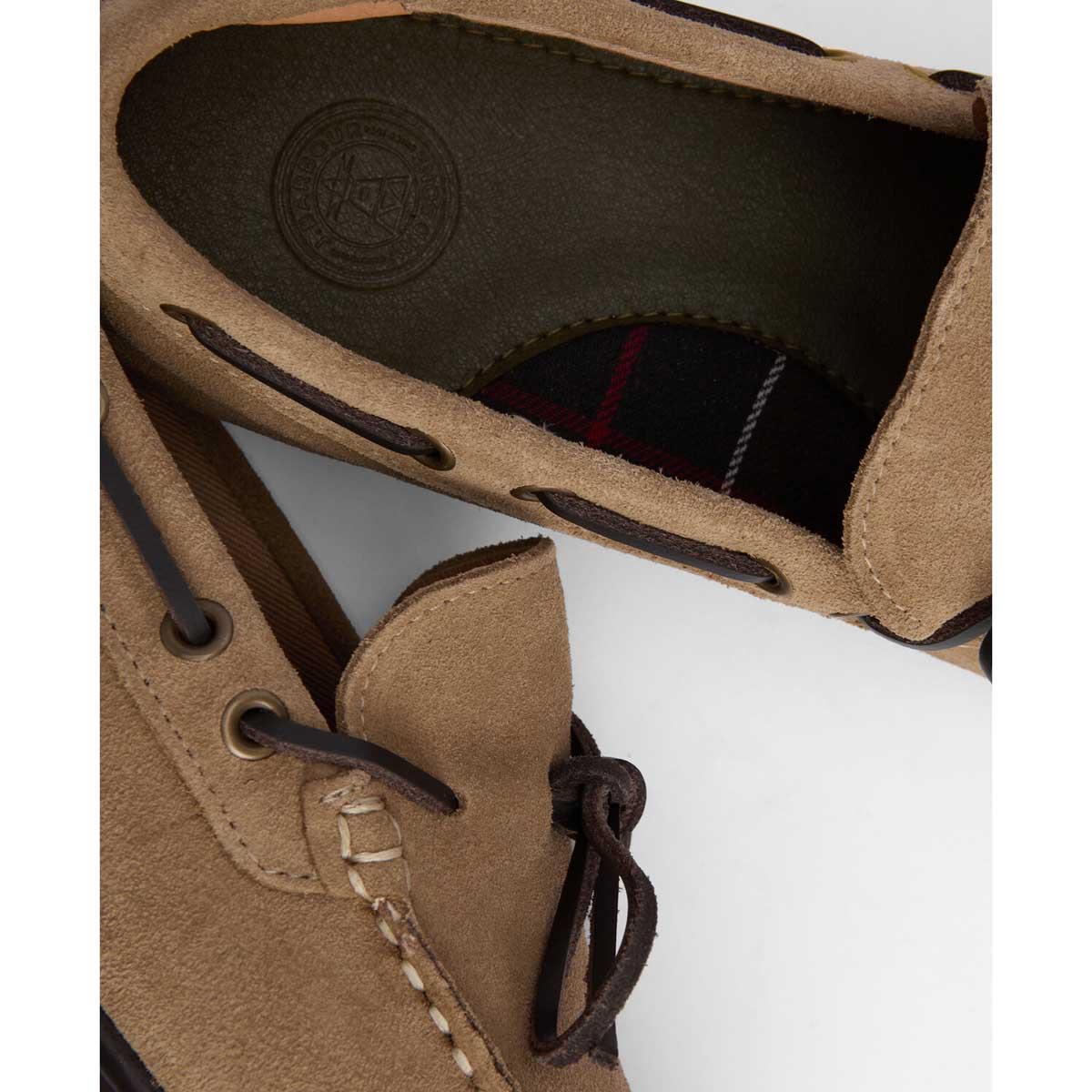 Taupe Suede Barbour Courage Driving Shoe inner