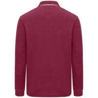 Burgundy Hoggs Of Fife Mens Moffat Rugby Shirt Back