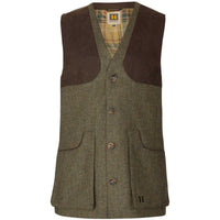 Forest Green/Herringbone Harkila Mens Kenmore Shooting Waistcoat